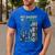 My Daddy Is My Hero Military Dad US Flag Father’s Day Men's Casual T-Shirt Royal Blue