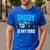 Daddy Is My Hero Police Toddler Police Officer Cop Boys Kids Men's Casual T-Shirt Royal Blue