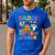 Daddy Of The Shark Birthday Dad Matching Family Men's Casual T-Shirt Royal Blue