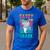Daddy Shark Retro Vintage Dad Men's Casual T-Shirt Royal Blue