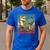 Daddysaurus Father's Day Best Dad T-Rex Papa Men's Casual T-Shirt Royal Blue