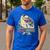 Daddysaurus Shirt T-Rex Dad Dinosaur Men's Casual T-Shirt Royal Blue