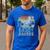 Daddysaurus T Rex Dinosaur Daddy Saurus Family Matching Men's Casual T-Shirt Royal Blue
