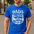 Dads With Beards Are Better Distressed Men's Casual T-Shirt Royal Blue