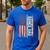 Dance Dad US American Flag Shirt Dancer Dancing Father Men Men's Casual T-Shirt Royal Blue