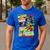 DC Comics Father's Day Justice League Dad Attributes Men's Casual T-Shirt Royal Blue