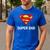 DC Comics Superman Father's Day Super Dad Logo Men's Casual T-Shirt Royal Blue
