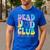 Dead Dad Club Surviving On Dark Humor Hippie Men's Casual T-Shirt Royal Blue