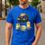 Despicable Me Minions Father's Day 1 Dad Cardboard Sign Men's Casual T-Shirt Royal Blue
