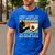 I Didn't Choose The Cat Dad Life Funny Cat Lovers Vintage Men's Casual T-Shirt Royal Blue