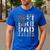 Dirt Bike DAD Bike Motocross Enduro US Flag Shirt T-Shirt Men's Casual T-Shirt Royal Blue