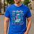 Disney Goofy Totally Rad Dad Father’s Day Surfing Distressed Men's Casual T-Shirt Royal Blue