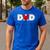 Disney Mickey And Friends Dad Mickey Distressed Text Logo Men's Casual T-Shirt Royal Blue