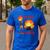 Disney And Pixar’s Elemental Proud Dad Of a Fiery Daughter Men's Casual T-Shirt Royal Blue