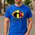 Disney And Pixar's The Incredibles Mr Incredible Dad Family Men's Casual T-Shirt Royal Blue