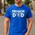 Dragon Dad Daddy Father's Day Dragon Men's Casual T-Shirt Royal Blue
