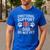 Emotional Support Dad Do Not Pet Caring Father's Day Men's Casual T-Shirt Royal Blue
