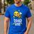 Family Bee Shirts Dad Daddy First Bee Day Outfit Birthday Men's Casual T-Shirt Royal Blue