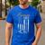 Farmer Dad Like A Normal Dad Only Cooler USA Flag Farming Men's Casual T-Shirt Royal Blue