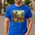 Farmer Men Tractor Rancher Farm Dad Distressed Men's Casual T-Shirt Royal Blue