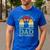 Fathers Day Bowling Dad For Bowling Player Dad Men's Casual T-Shirt Royal Blue