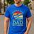 Fathers Day Guitar Dad For Guitarist Music Lover Dad Men's Casual T-Shirt Royal Blue