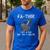 Fathor Dad Father Father's Day Classic Fit Short Sleeve T-Shirt Size Small Men's Casual T-Shirt Royal Blue