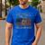My Favorite Volleyball Player Calls Me Dad USA Flag Men's Casual T-Shirt Royal Blue