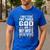 I Only Fear Two Things God And My Wife Dad Husband ON Back Men's Casual T-Shirt Royal Blue