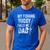 My Fishing Buddy Calls Me Dad Fisherman Men's Casual T-Shirt Royal Blue