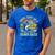 Fishing Father Day Tee Bruh Don't Be a Dumb Bass Dad Men's Casual T-Shirt Royal Blue