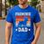 Frenchie Dad Retro French Bulldog Lover Daddy Men Men's Casual T-Shirt Royal Blue