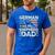 German Shepherd Dad Shirt American Flag German Shepherds Men's Casual T-Shirt Royal Blue