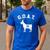 GOAT Number 14 Greatest Of All Time Dad Joke Men's Casual T-Shirt Royal Blue