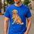 Golden Retriever I Love Dad Dog Dad Father's Day Men's Casual T-Shirt Royal Blue