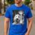 Goldendoodle Alien UFO Taking a Selfie Dog Mom Dad Men's Casual T-Shirt Royal Blue