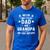 Grandpa Shirt For Men Fathers Day Dad And Grandpa Men's Casual T-Shirt Royal Blue
