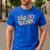 Groovy Daddy Birthday Party Peace Sign Dad 60s 70s Hippie Men's Casual T-Shirt Royal Blue