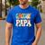 Groovy Papa Dad Retro Hippie 60s 70s Party Outfit Men Men's Casual T-Shirt Royal Blue