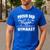 Gymnastics Watercolor Proud Dad Of A Flippin Awesome Gymnast Men's Casual T-Shirt Royal Blue