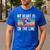My Heart Is On The Line Football Mom Dad Offensive Lineman Men's Casual T-Shirt Royal Blue