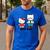 Hello Kitty Best Dad Fathers Day Small Men's Casual T-Shirt Royal Blue