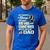 Hero Wears Dog Tags Combat Boots Proud Army Dad Father Men's Casual T-Shirt Royal Blue