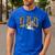 Hunting Dad Duck Camouflage Camo Preppy Camo Dad Camo Men's Casual T-Shirt Royal Blue