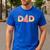 Ice Cream Dad 1st Birthday Matching Family Men's Casual T-Shirt Royal Blue