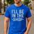 I'Ll Be In The Shop Mechanic Dad Joke Handyman Grandpa Men's Casual T-Shirt Royal Blue