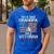 I'm a Dad Grandpa And a Veteran Nothing Scares Me Men's Casual T-Shirt Royal Blue