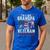 I'm A Dad Grandpa And Veteran Retro Papa Grandpa Men's Casual T-Shirt Royal Blue