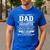 I'm A Lucky Dad I Have A Stubborn Daughter Fathers Men's Casual T-Shirt Royal Blue