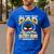 I'm A Super Proud Dad Of A 2025 Master's Degree Graduate Men's Casual T-Shirt Royal Blue